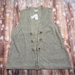 CJ Banks Tan/Confetti Open View Vest Women’s Size 2X